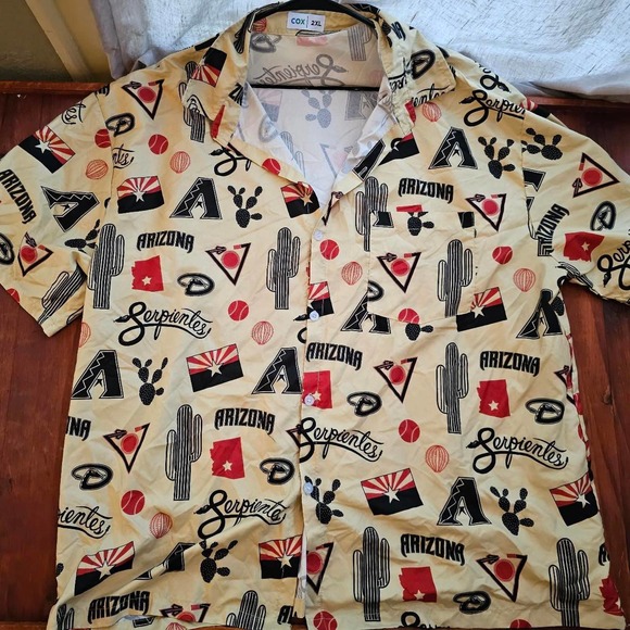 MLB Authentic Arizona Diamondbacks City Connect SGA Hawaiian Shirt 2XL Big Tall - Picture 1 of 5